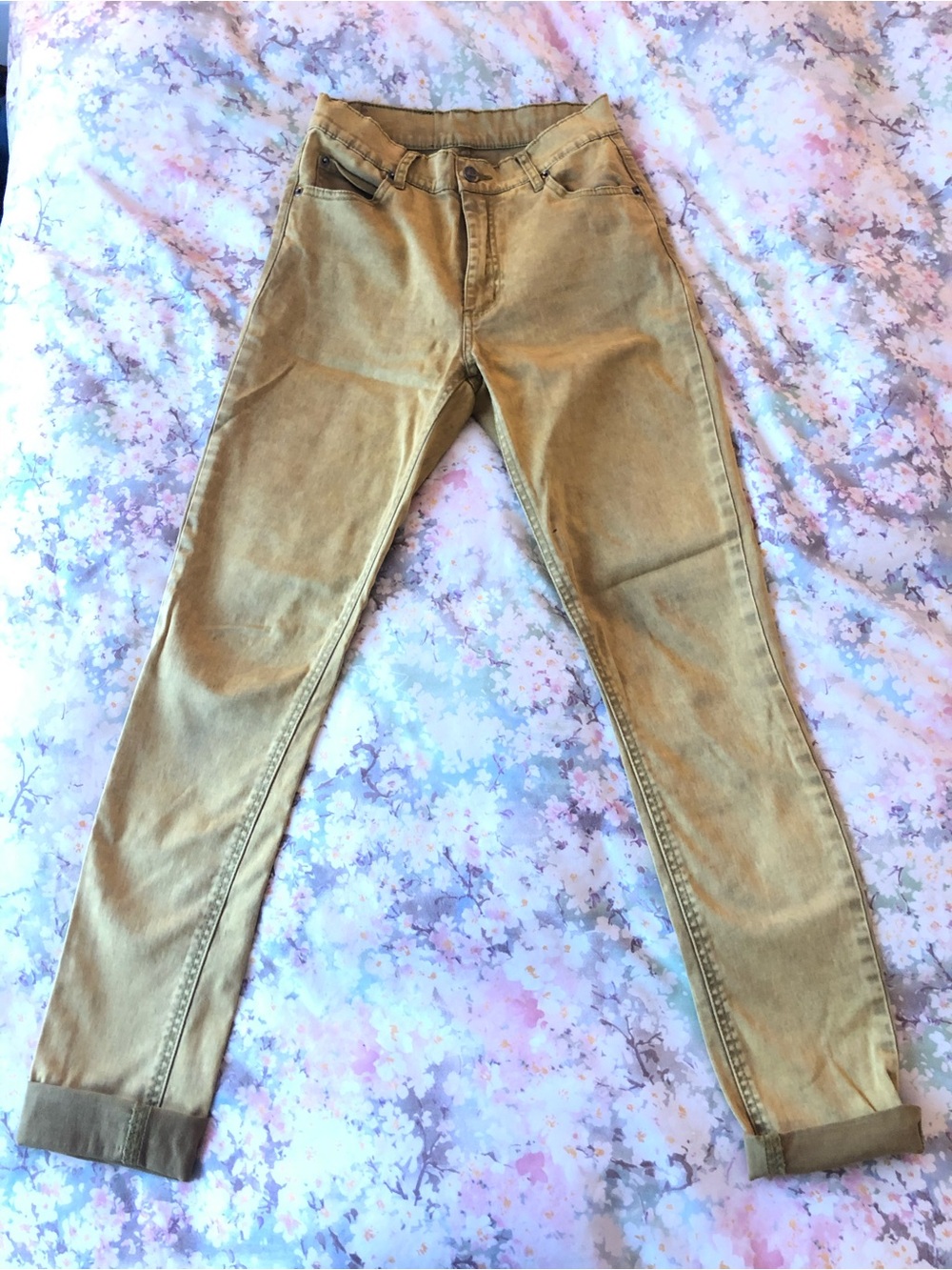 Cheap Monday Yellow Acid Wash Jeans, 27